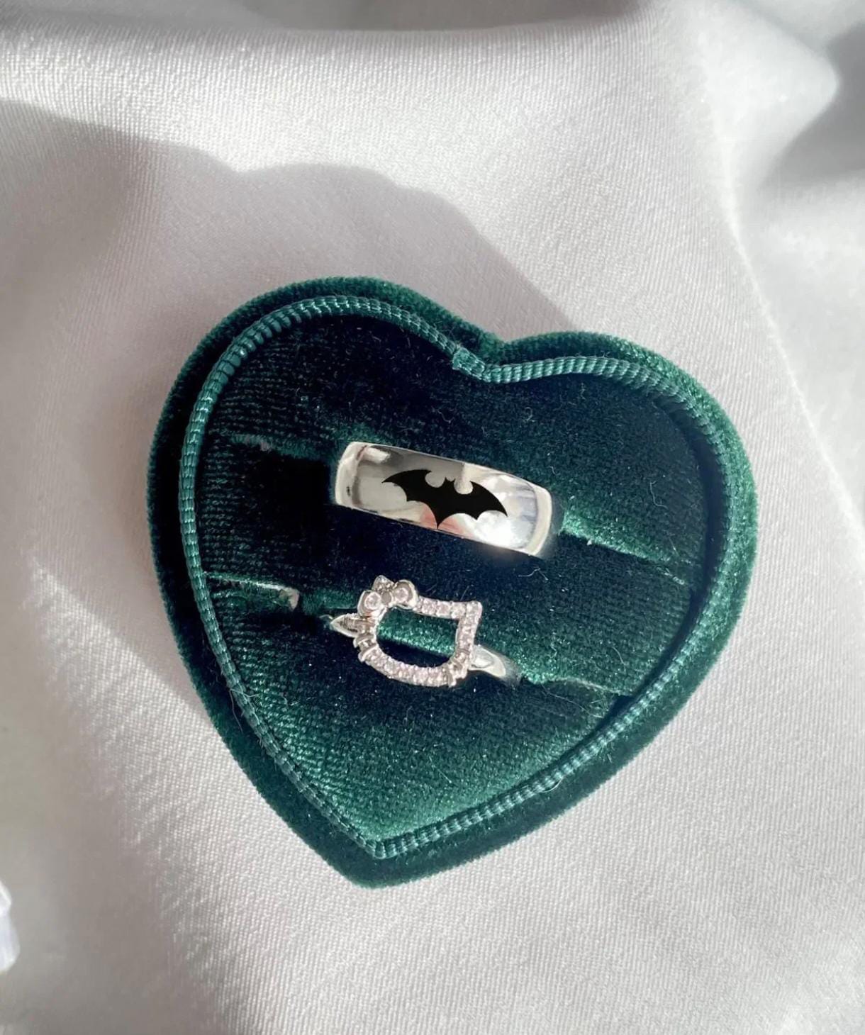 Hello Kitty Batman Ayarlanabilir Çift Yüzükleri