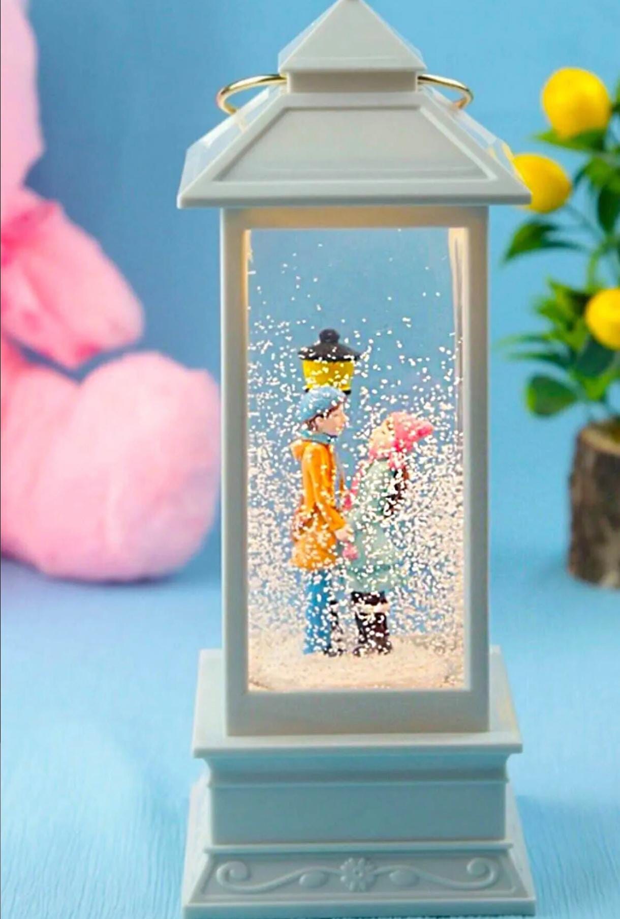 Sokak Lambası Kule Sim Kar Küresi Işıklı