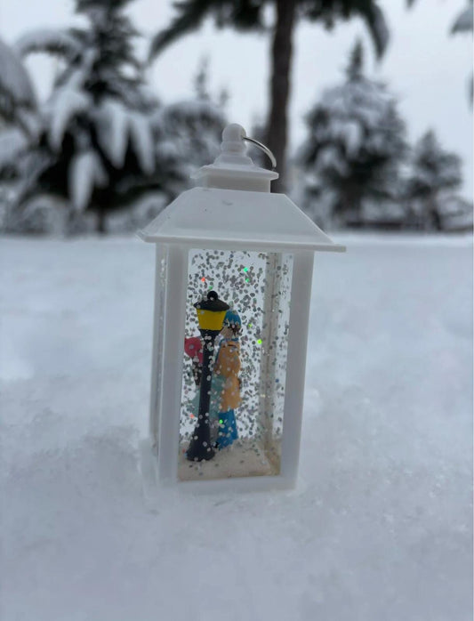 Sokak Lambası Kule Sim Kar Küresi Işıklı