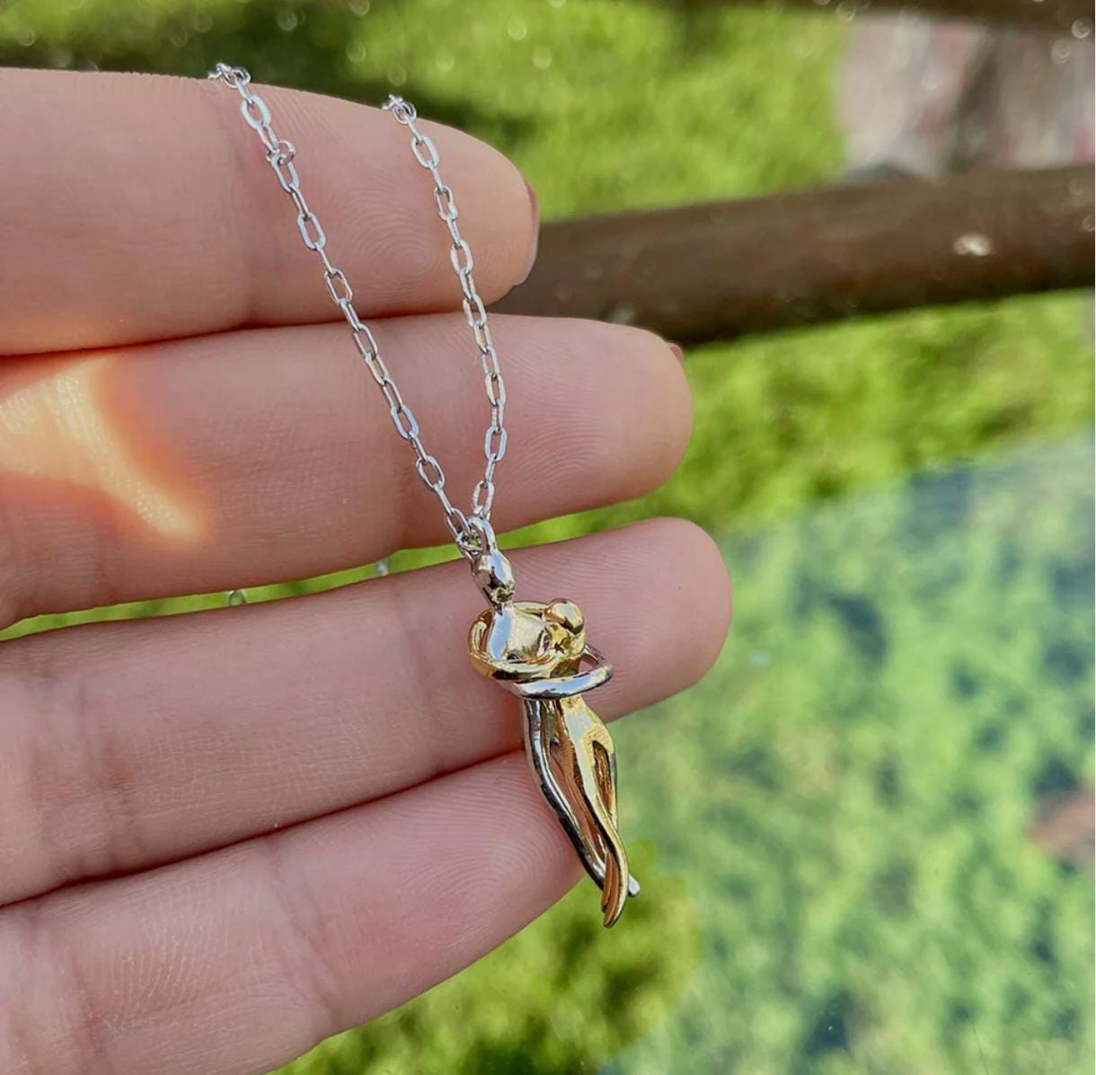 Birbirine Sarılan Çift Paslanmaz Çelik kolye